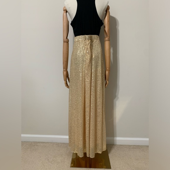 Long Gold Sequin Skirt - Picture 6 of 17